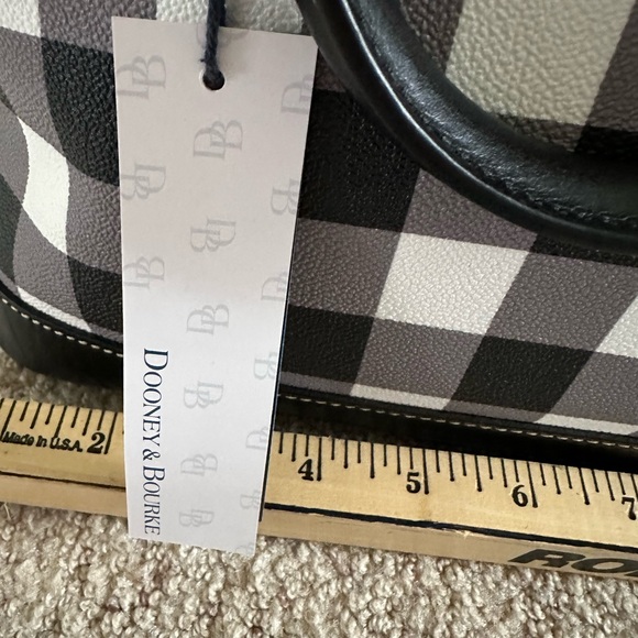 Dooney and Bourke Tucker Darcy satchel. Black and white checked - Picture 11 of 12